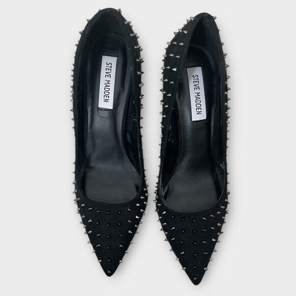 Steve Madden Stiletto Heels Sz 10 Spike Detail Goth Edgy Cocktail Night Out - Picture 2 of 8